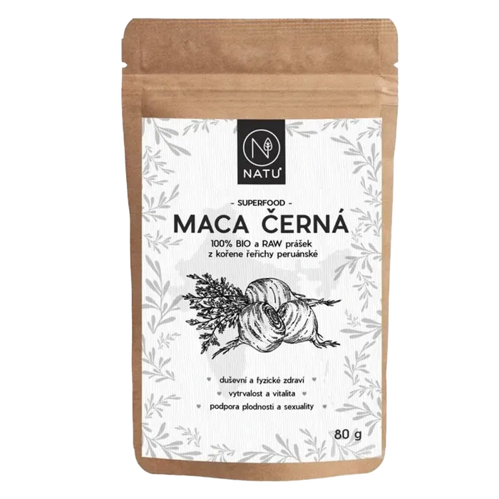 NATU Maca černá prášek 80 g BIO